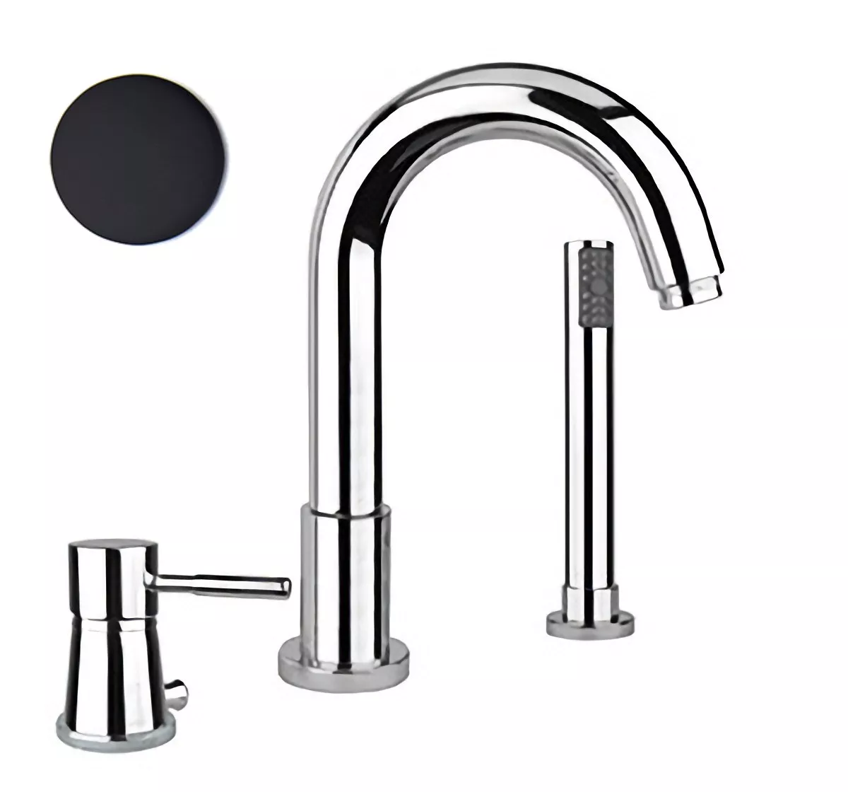 

Смеситель на борт ванны Webert Rimini RI850701560, черный