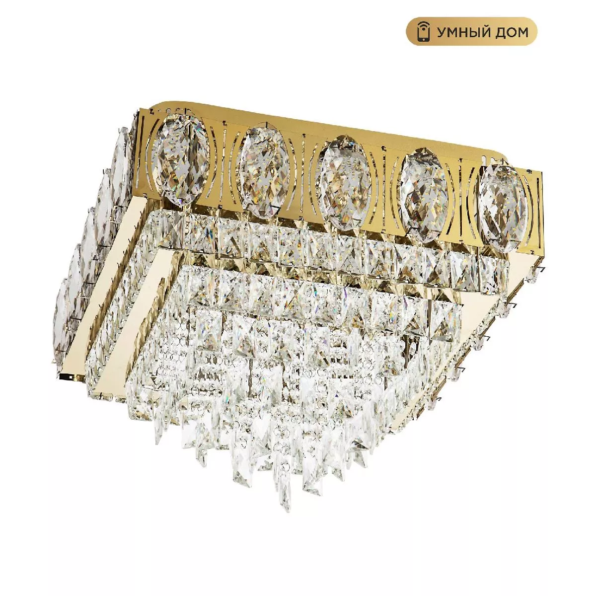 

Потолочная люстра LED4U L9438-500-500 GD с УД