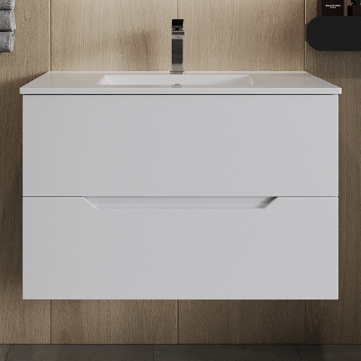 Тумба с раковиной Orange Line Li-70TuwRa 70 белая матовая 25976₽