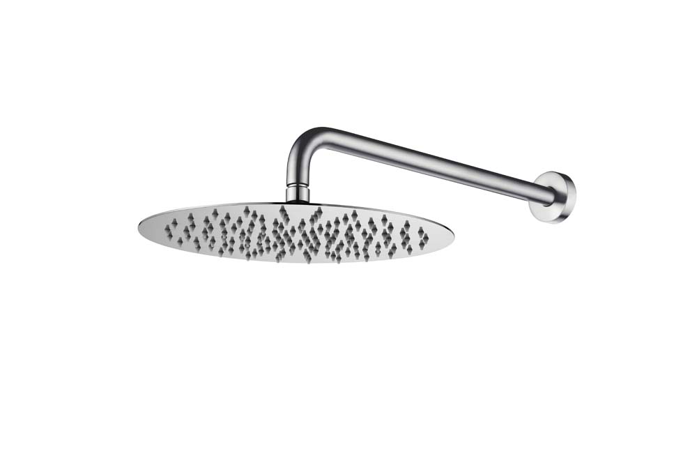 Верхний душ с кронштейном UNO INOX 30cm латунь