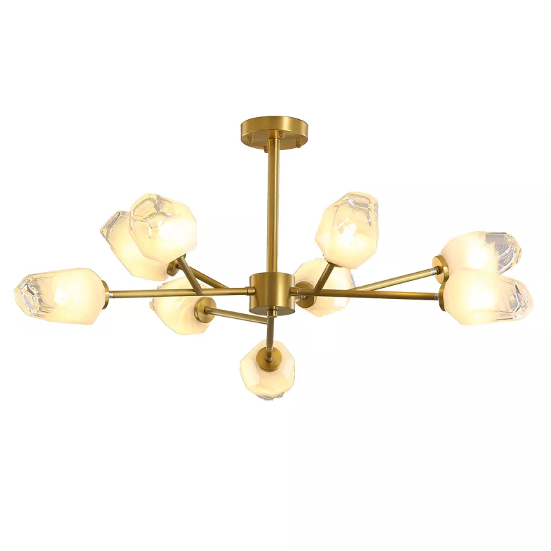 

Люстра на штанге Delight Collection KM1245P-9 brass