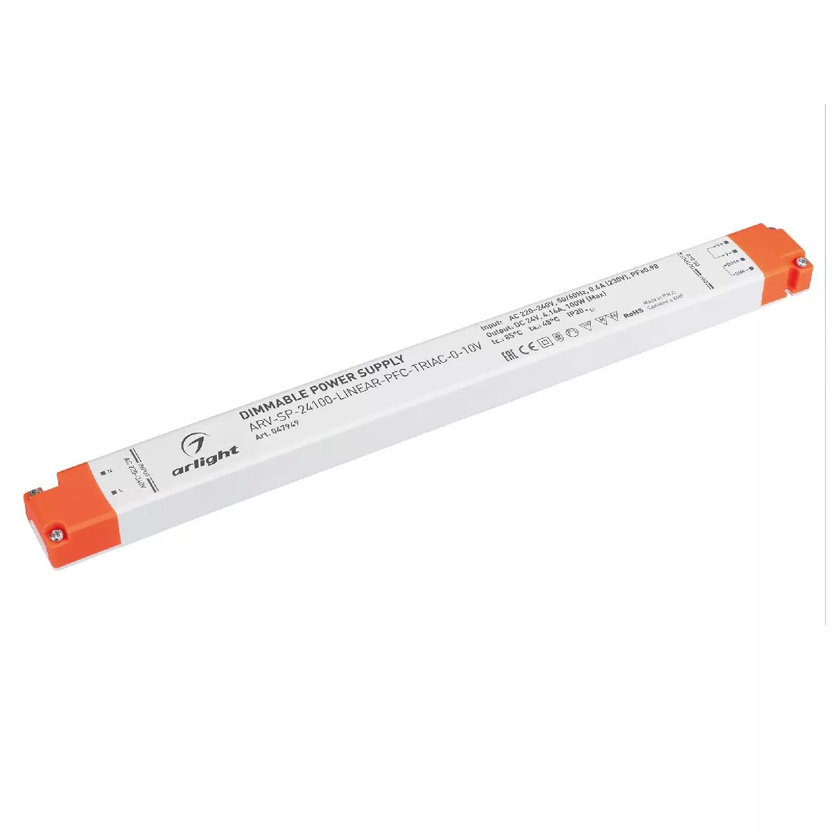 

Блок питания Arlight ARV-SP-24100-LINEAR-PFC-TRIAC-0-10V (24V, 4.16A, 100W) 047949