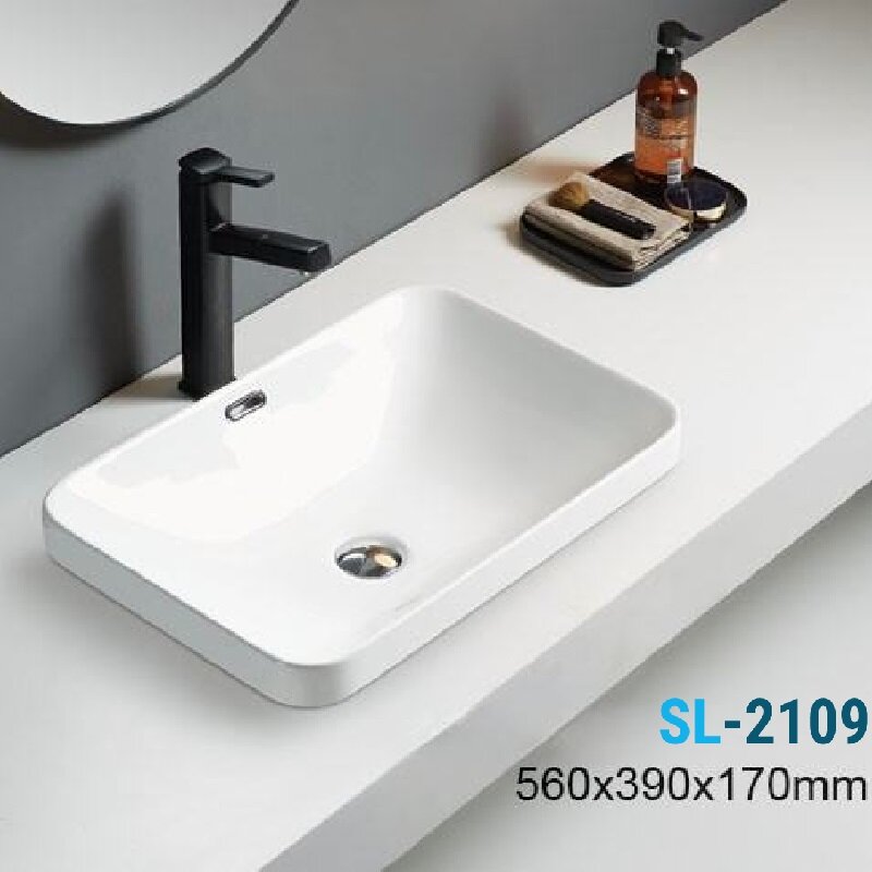 SL-2109 Раковина керамическая (врезная сверху),, шт