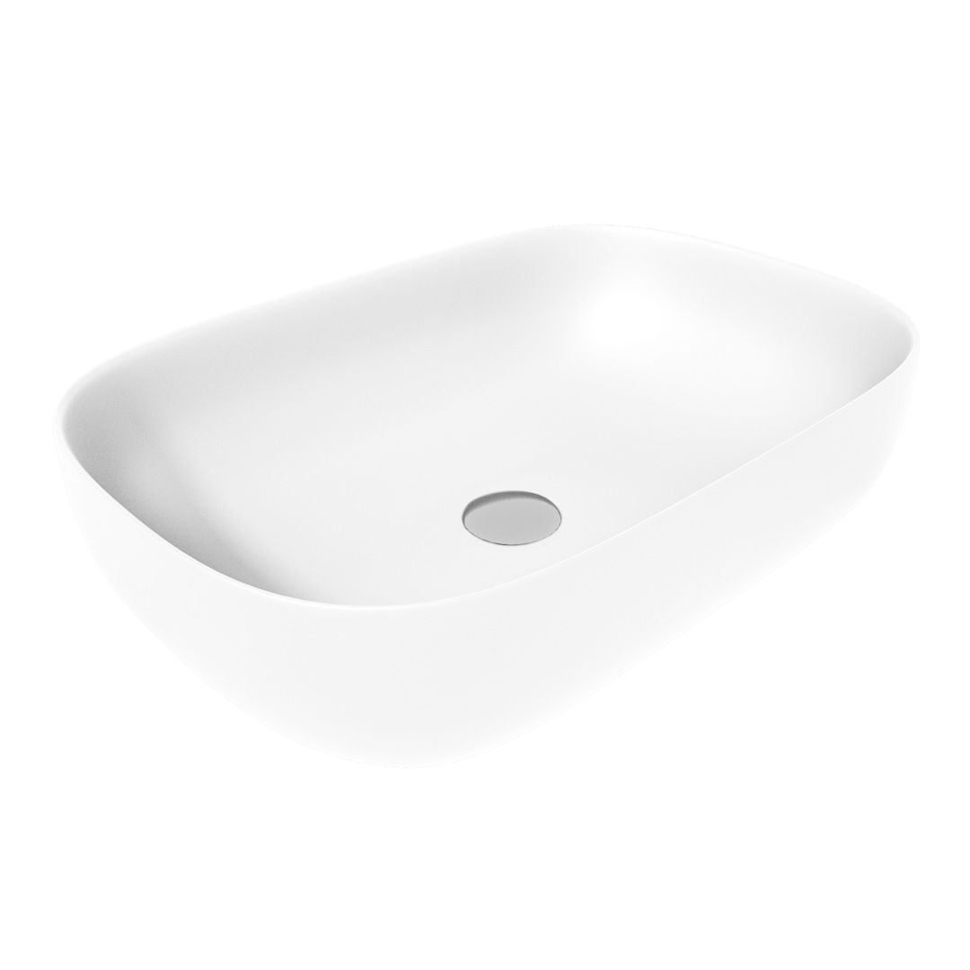 Накладная раковина STWORKI Копенгаген CO50395 60 матовая белая прямоугольная 10904₽