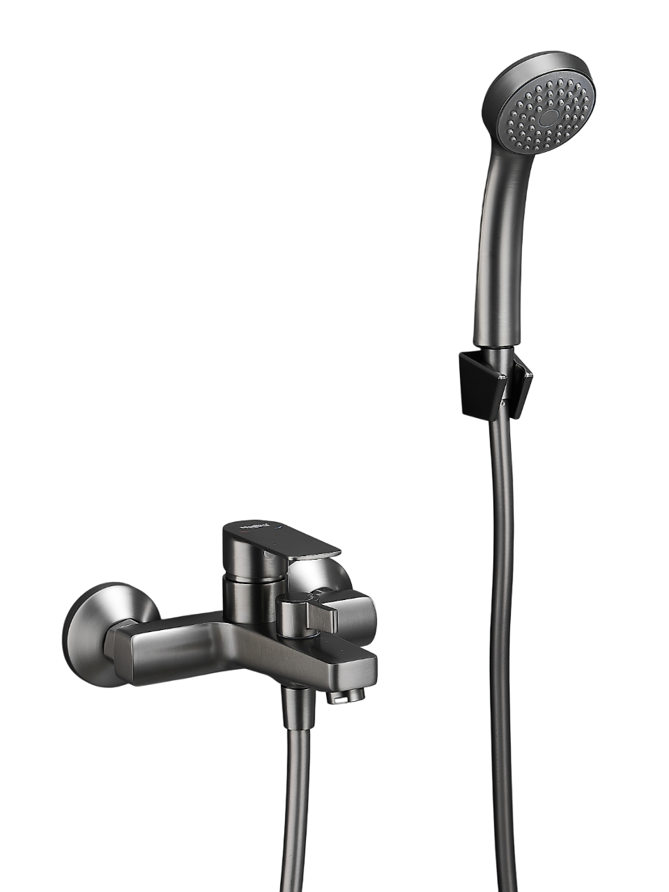 Смеситель для ванны с душем Haiba HB60719-3 оружейная сталь, латунь, современный