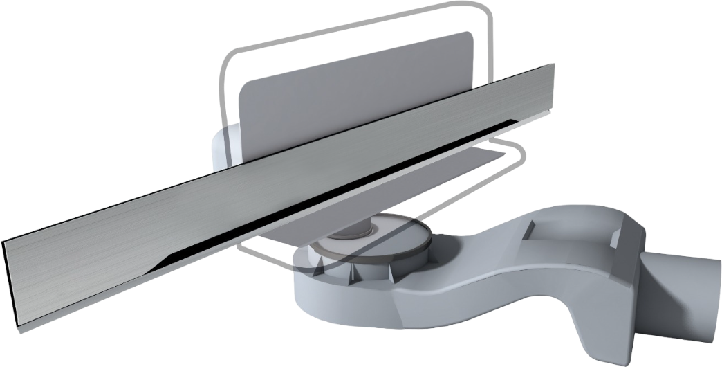 Душевой трап лоток CK DRAIN LENA-AQUA003-60 60 см щелевой в стену из нержавеющей стали с решеткой 11483₽