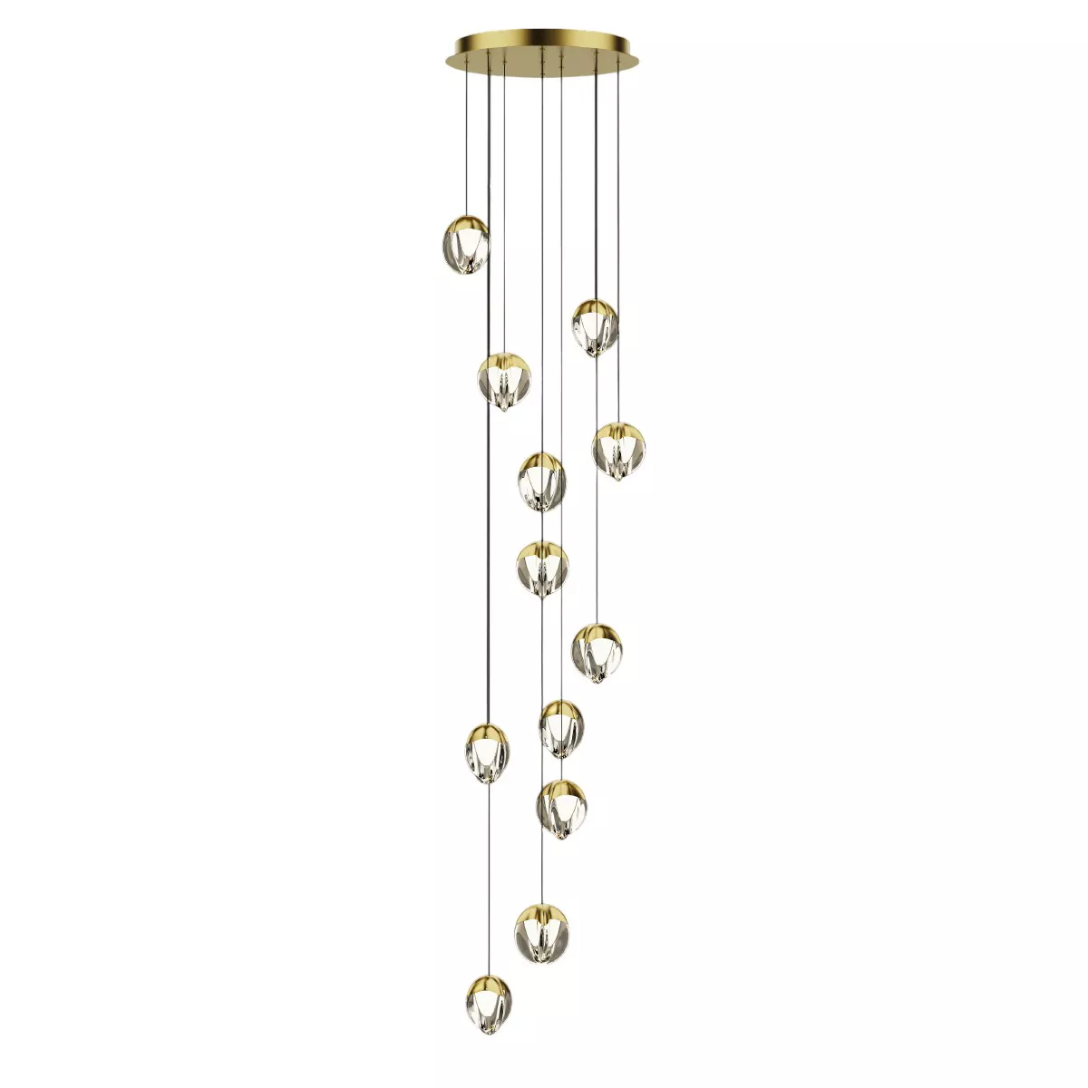 

Каскадная люстра Delight Collection MD24001033-12A gold/clear