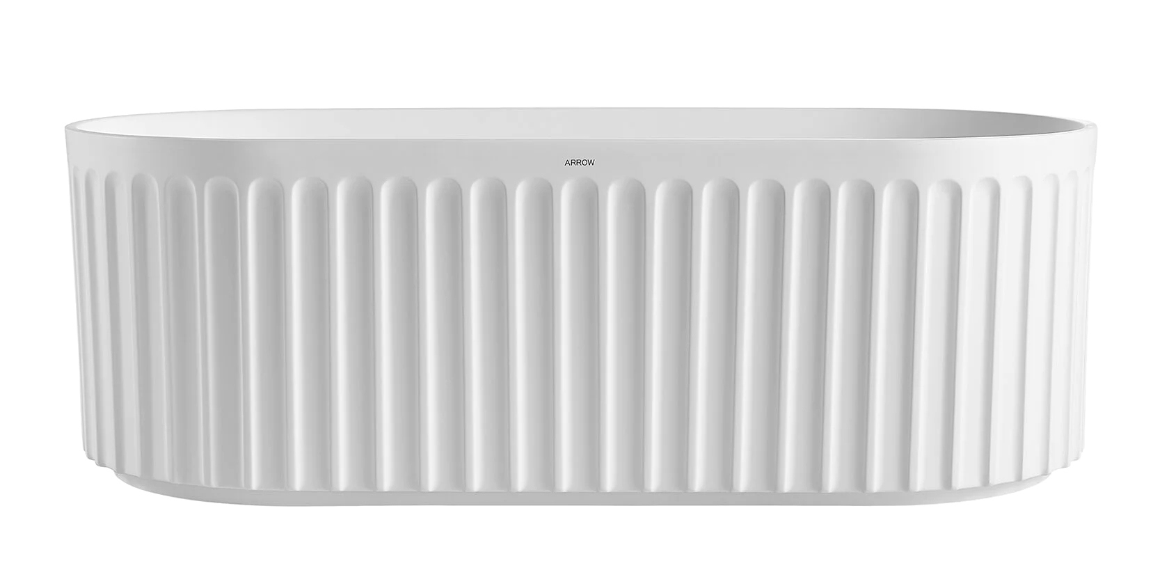 Акриловая ванна ARROW 170x80 см, отдельностоящая, белая, овальная, на ножках, с донным клапаном
