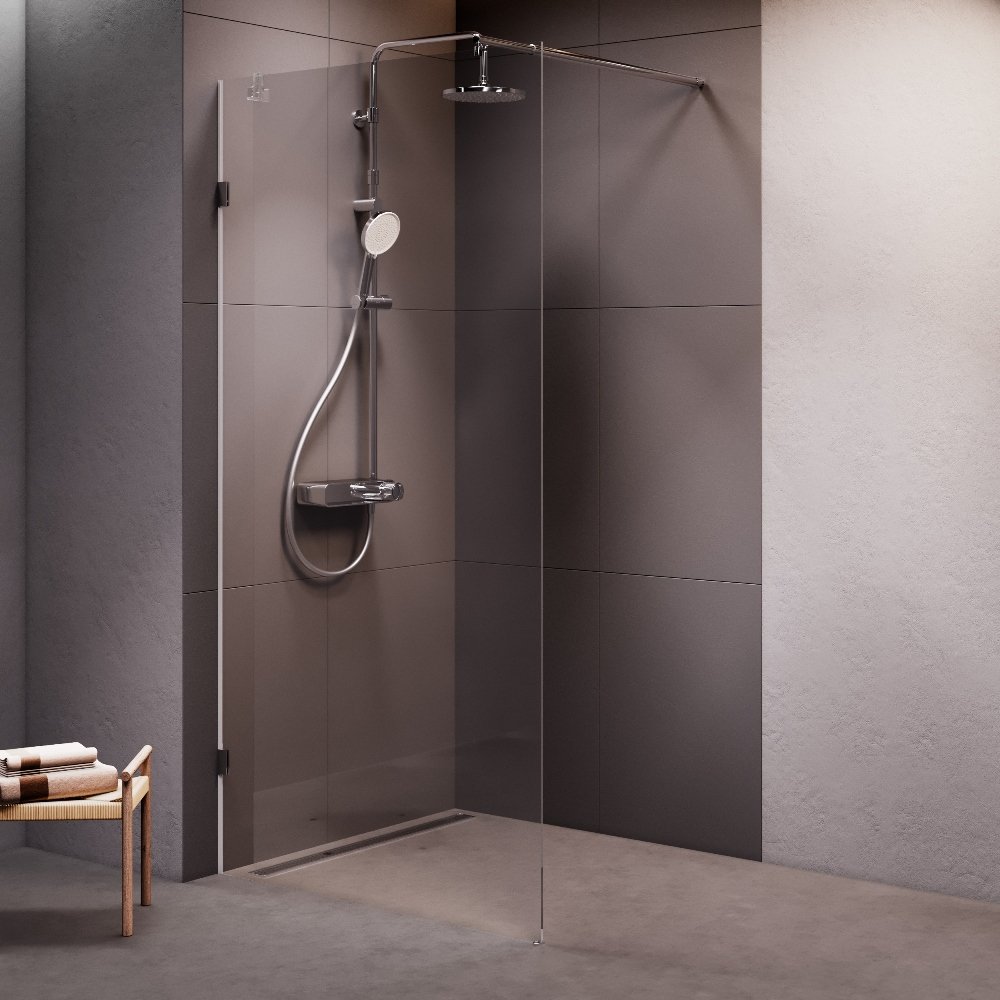 

Душевая перегородка AM.PM X-Joy W94UWI-100-F1-MTE 100x195, фурнитура хром, стекло прозрачное