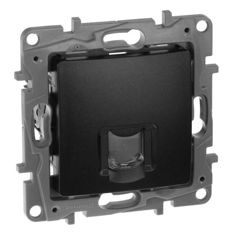 

Розетка компьютерная RJ45 Legrand Etika 6 кат UTP антрацит 672653