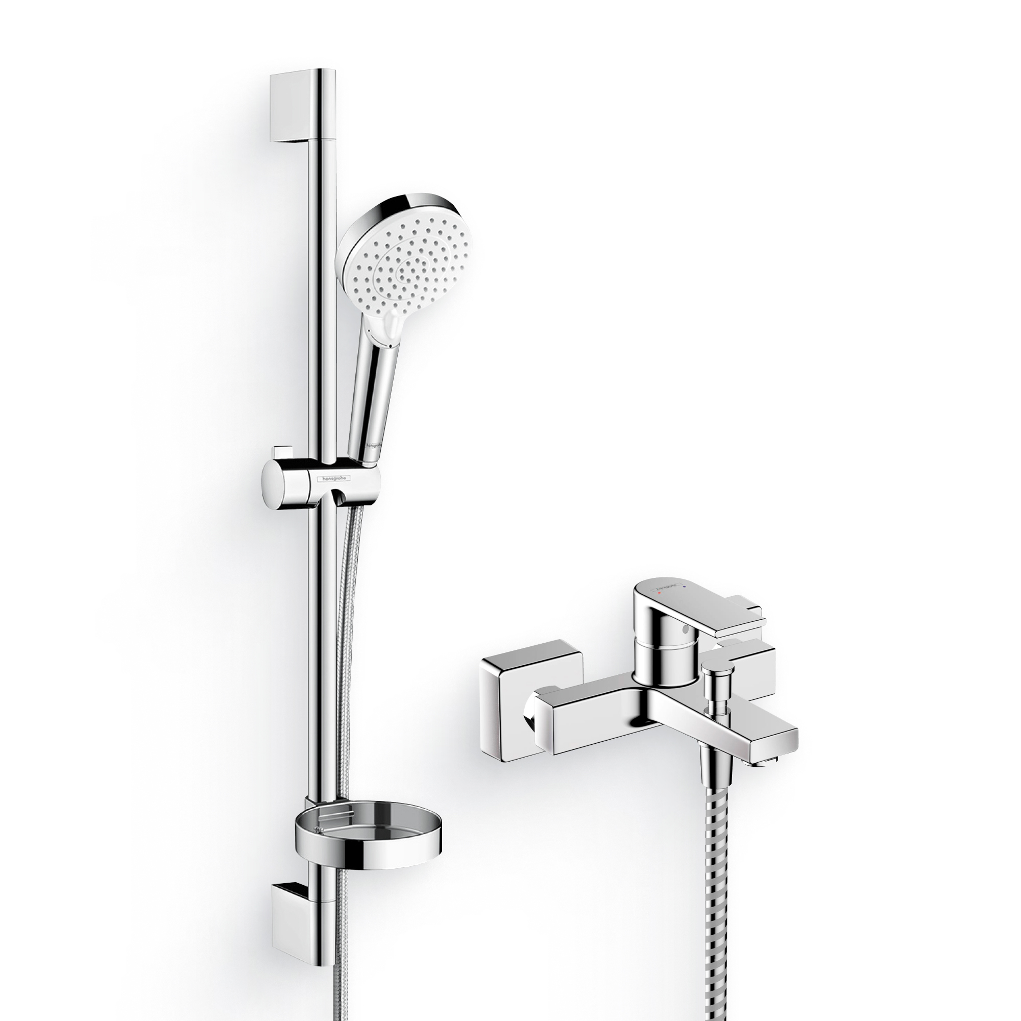 Смеситель для ванны Hansgrohe Vernis Shape 71450000 хром Гарнитур Crometta Vario 650 26553400 12575₽