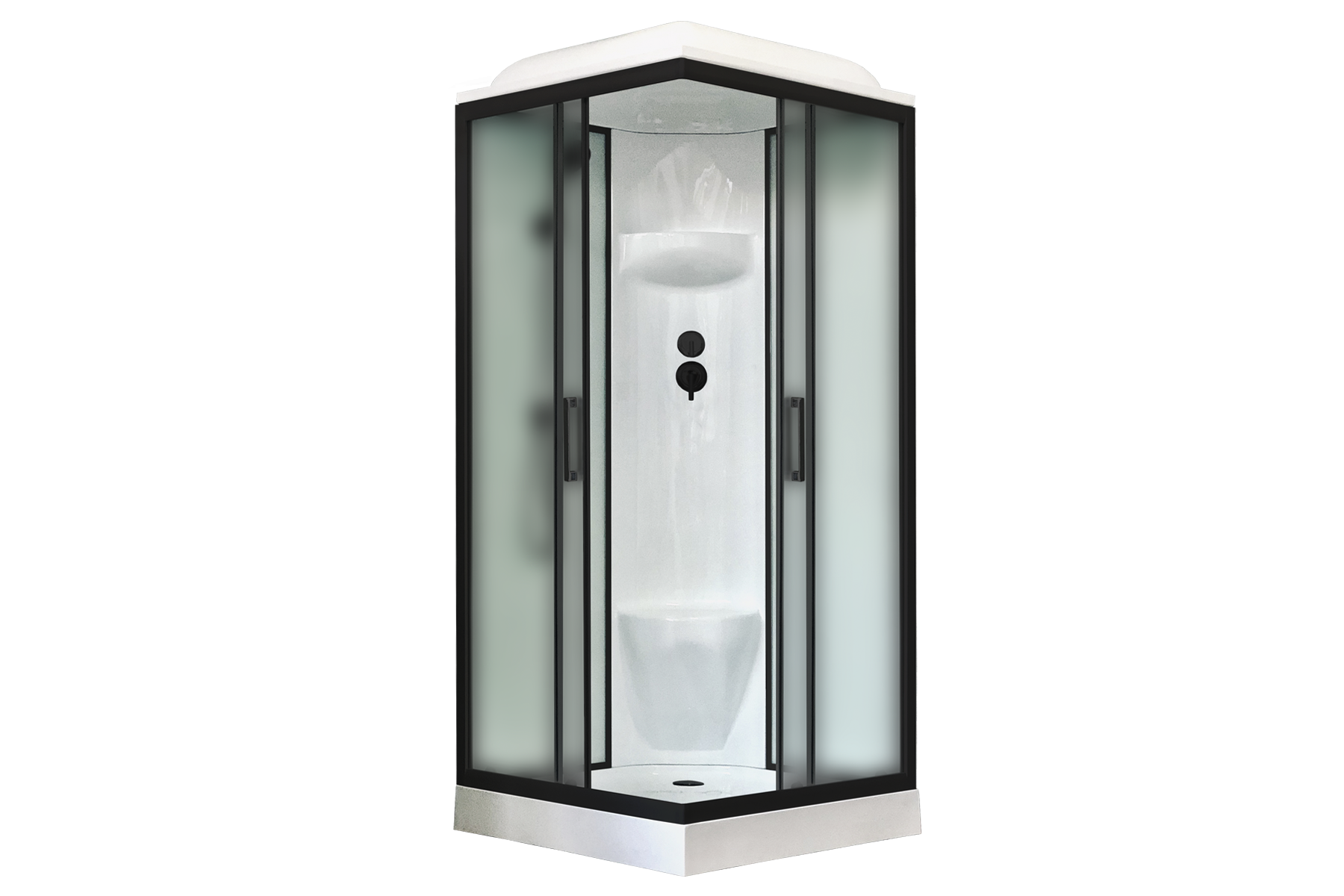 

Душевая кабина RB 80HP6-WC-BL 800x800x2170 (белое/матовое)