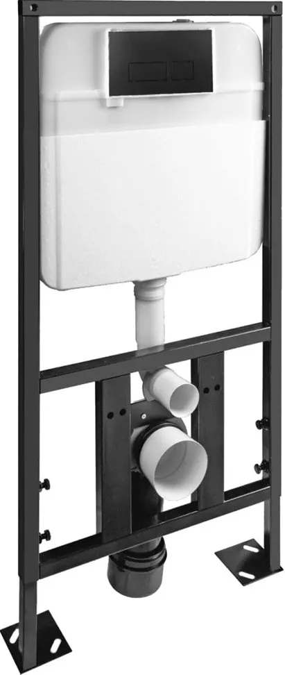 Система инсталляции для унитазов SantiLine SL-04 с кнопкой смыва, цвет черный - фото 1