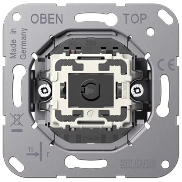 

Механизм серии LS1912 одноклавишный, крепление винтами, без монтажных лапок Jung K501EU