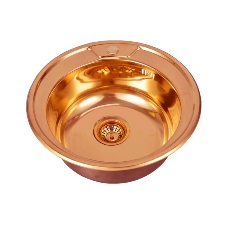 Мойка Seaman Eco Wien SWT-490-CP (Copper Polish, PVD, polish, *12), стандартная комплектация - Медь полированная