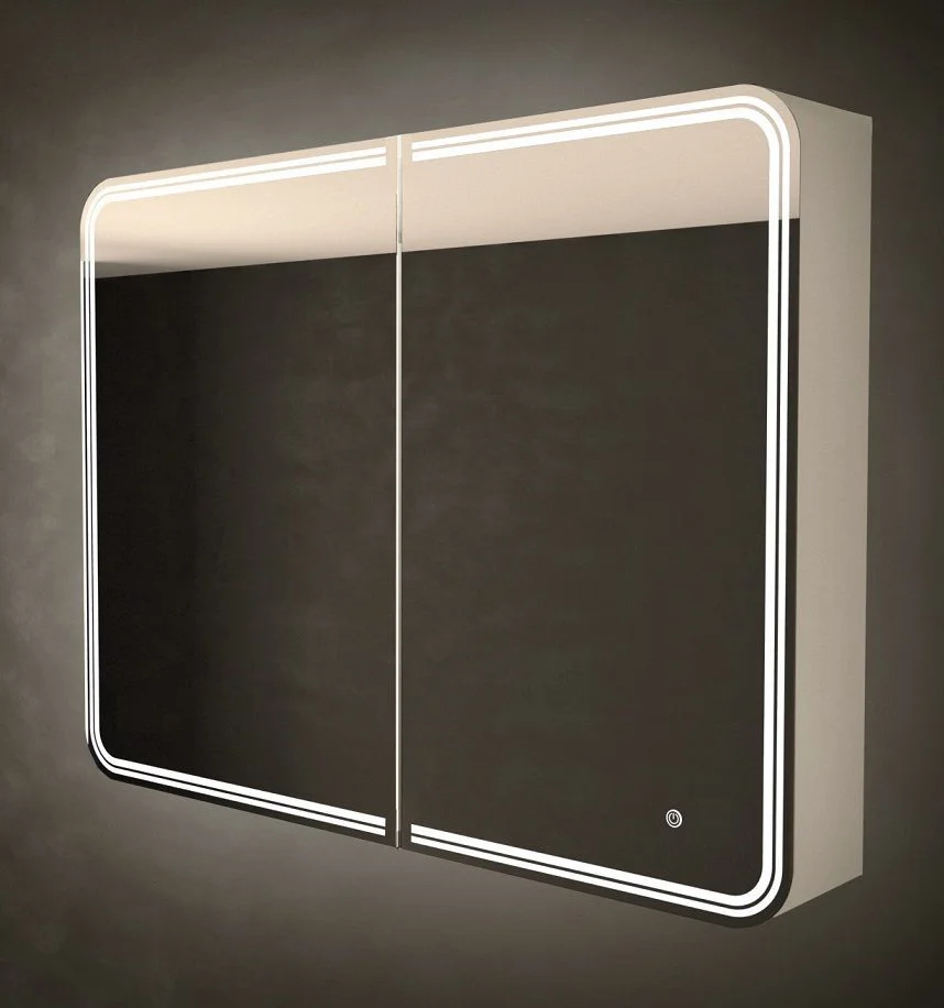 

Зеркало-шкаф Art&Max Verona 90х80 белое, с LED-подсветкой, 6000К