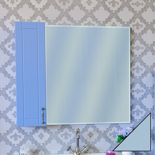 Купить Зеркало-шкаф Sanflor Глория 85 L, серый, шкаф-зеркало, С000005820