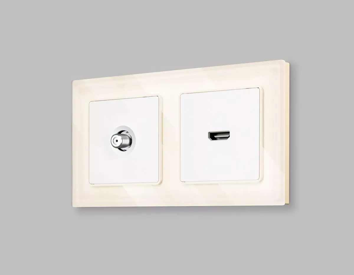 

Комплект механизма TV розетки SAT 5-2400MHz 3.5dB Alfa Белый матовый Quant Ambrella Volt MA133050 (AP1330, VM215)