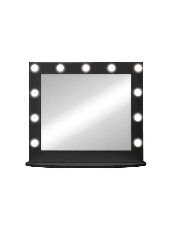 Зеркало настольное CONTINENT Vanity 80х70 с подсветкой черный