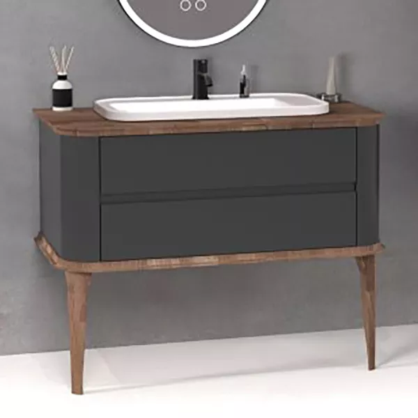 

Тумба с раковиной STWORKI Pier 102 antrachite