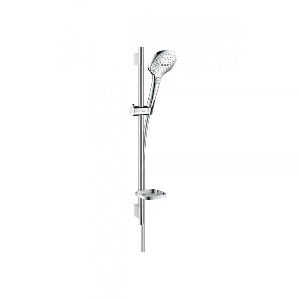 

Душевой набор 9 л/мин со штангой 65 см и мыльницей Hansgrohe Raindance Select 120 3jet EcoSmart 26622000, хром