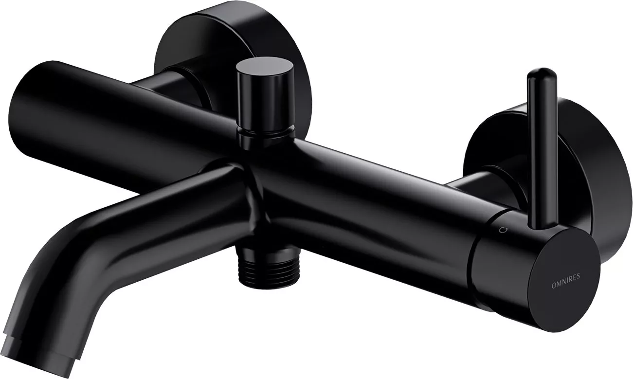 

Смеситель для ванны с душем Omnires Y черный матовый