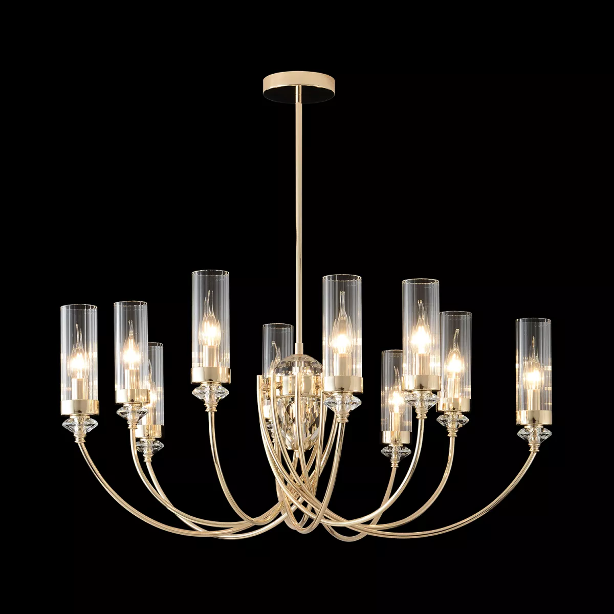 

Люстра на штанге Crystal Lux SECRET SP10 GOLD