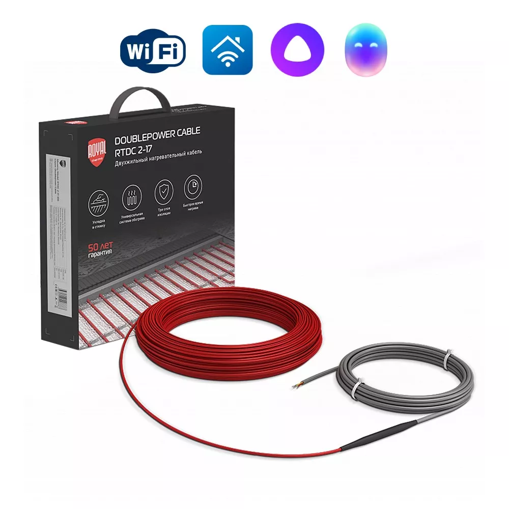 

Кабель нагревательный Royal Thermo Doublepower Cable RTDC 2-17-500 (комплект)