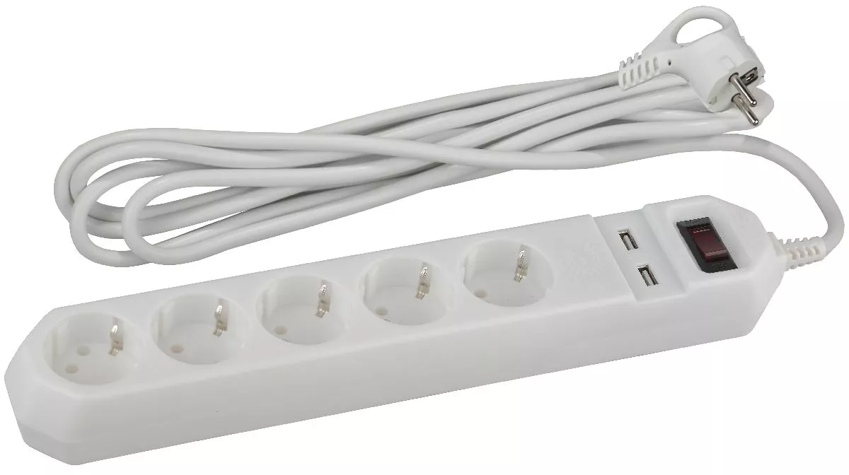 

Сетевой фильтр Эра USF-5es-1.5m-USB-W Б0019037
