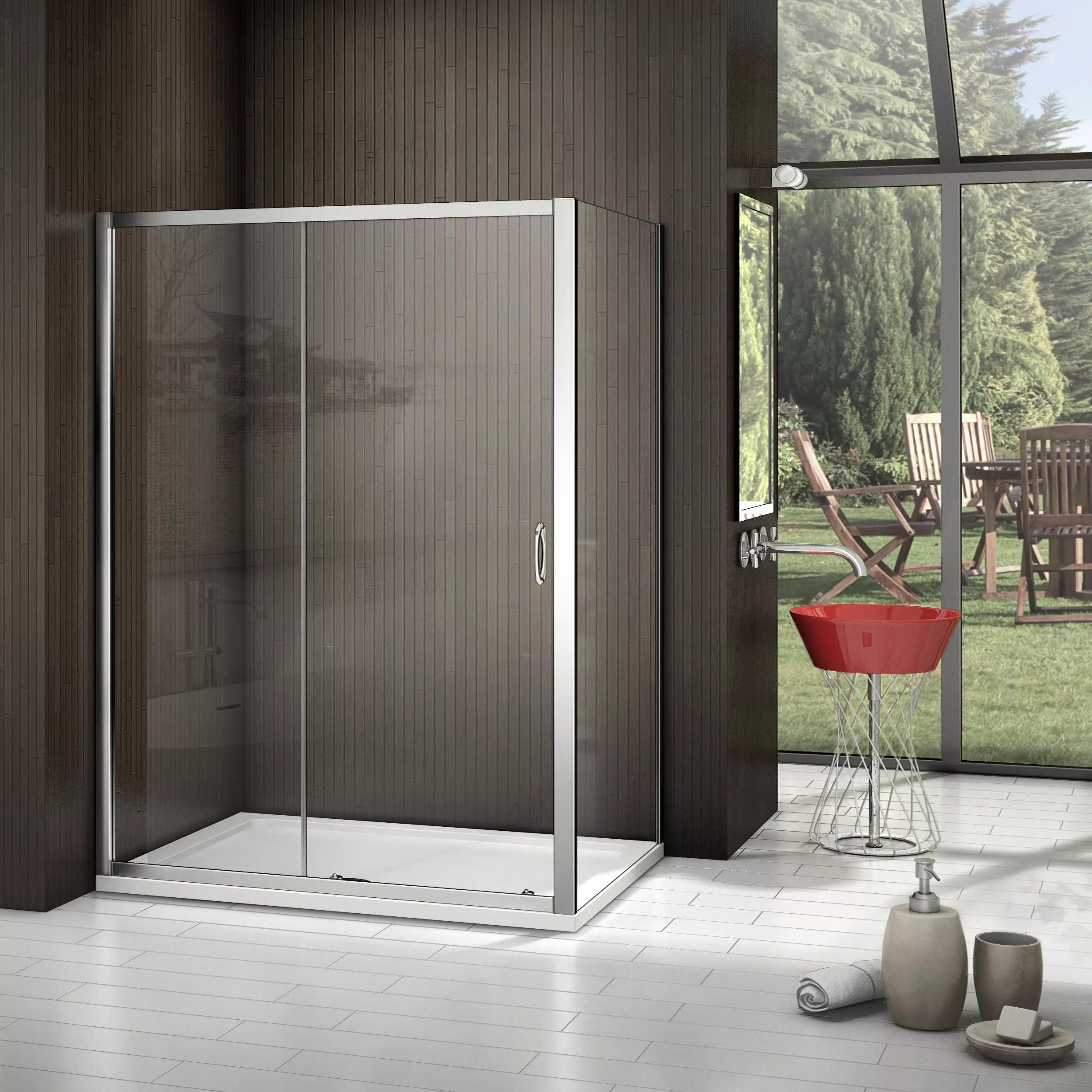 

Душевой уголок Good Door Latte WTW+SP-C-WE 130x90