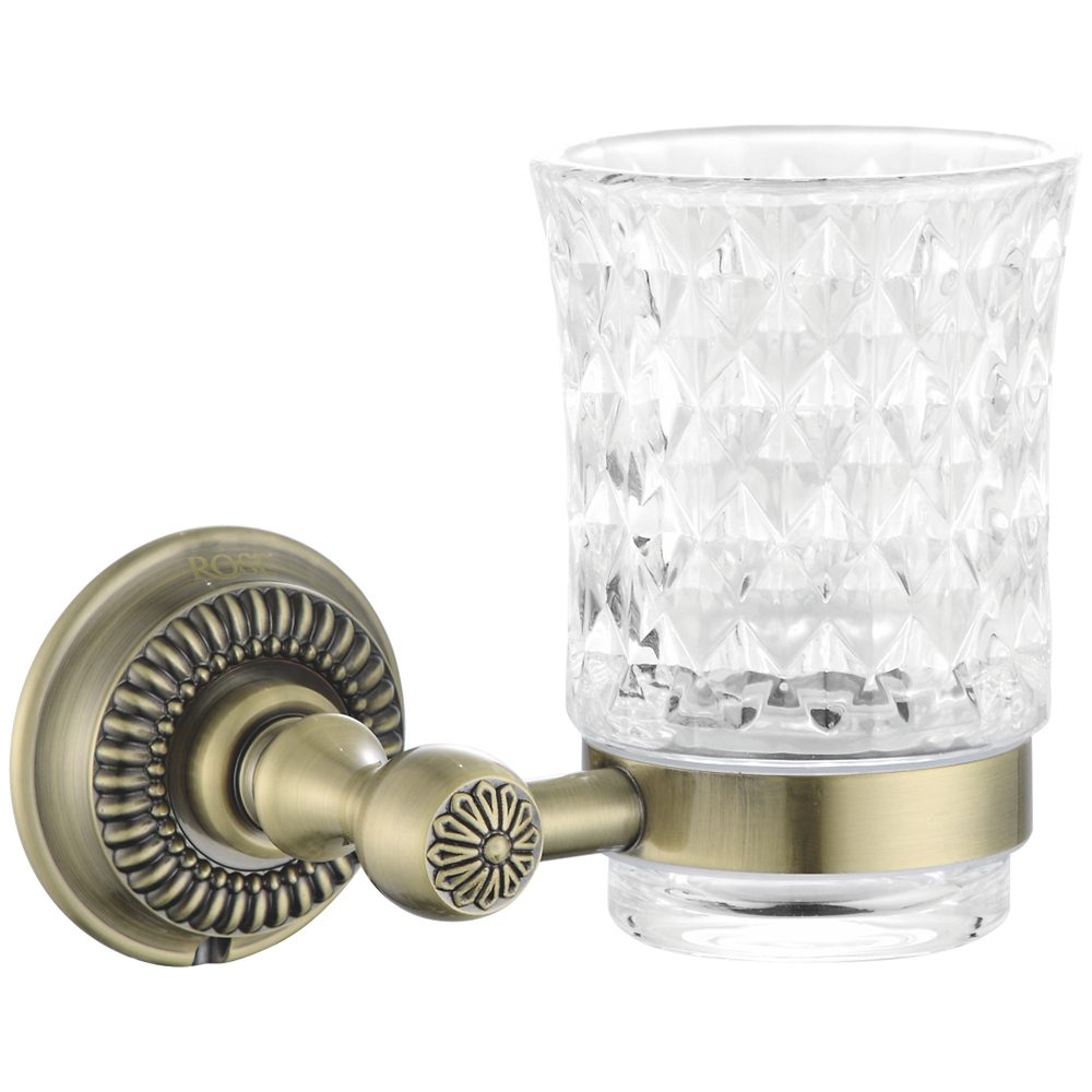 

Стакан для ванной Rose RG14Q RG1412Q настенный, бронза, керамический