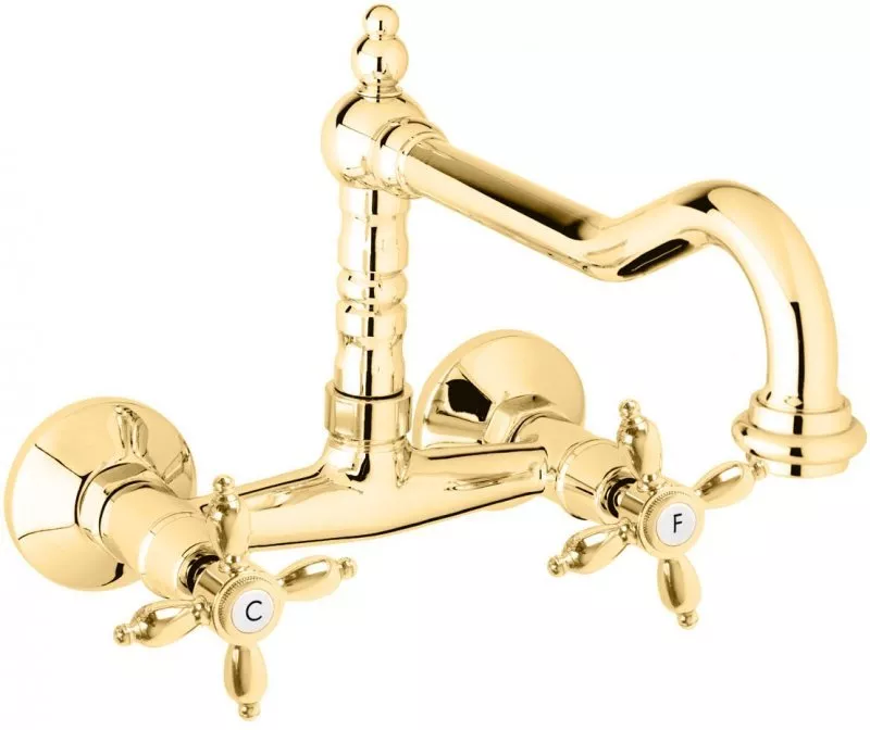 

Смеситель для кухонной мойки Cezares Nostalgia NOSTALGIA-LLP-03/24 золотой