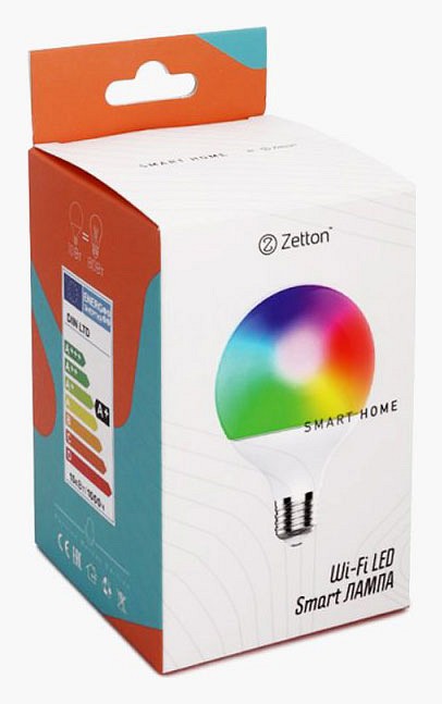 Купить Лампа светодиодная с управлением через Wi-Fi Zetton Smart Wi-Fi Bulb E27 15Вт 2700-6500K ZTSHLBRGBCWE272RU