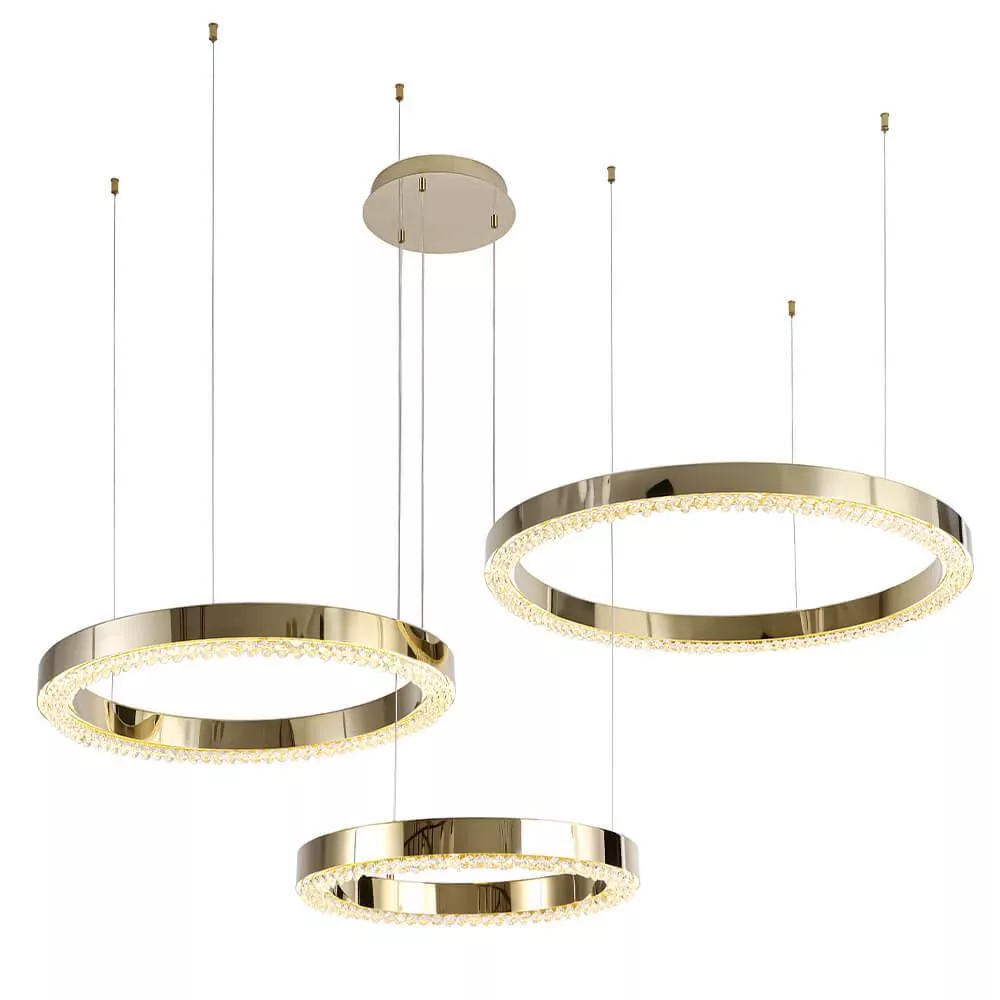 

Подвесной светодиодный светильник Crystal Lux Saturn SP120W Led Gold