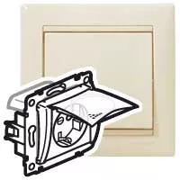 

Розетка с/з со шторками с защитной крышкой Legrand Valena Classic 695640