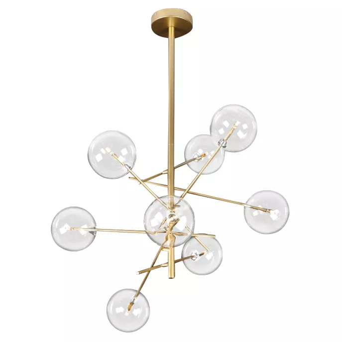 

Люстра на штанге DeLight Collection Globe Mobile 9307P-8A gold