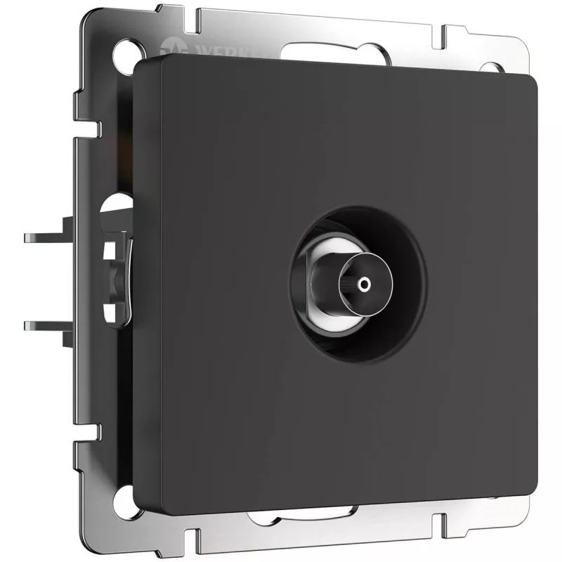 

ТВ-розетка Werkel оконечная черный матовый W1183008 4690389157028