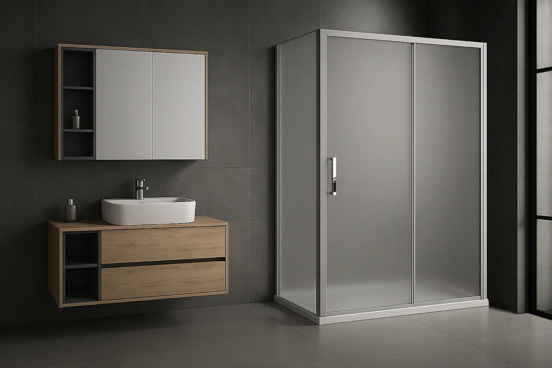 

Душевой уголок ACCORD RB 9100HPS-C-ST 100x90x200 (матовое)
