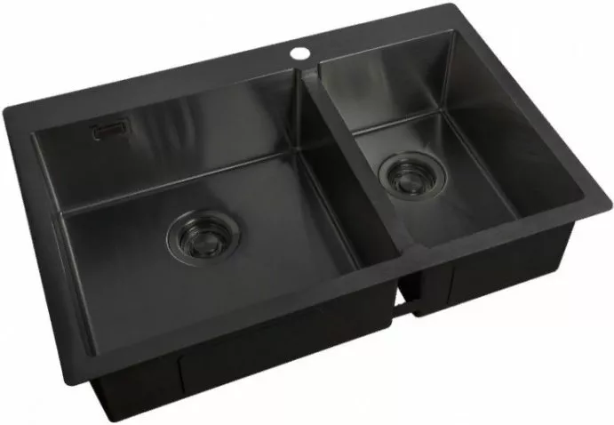 Металлические мойки  Santehnika Room Мойка кухонная Zorg Light ZL R 780-2-510-L GRAFIT