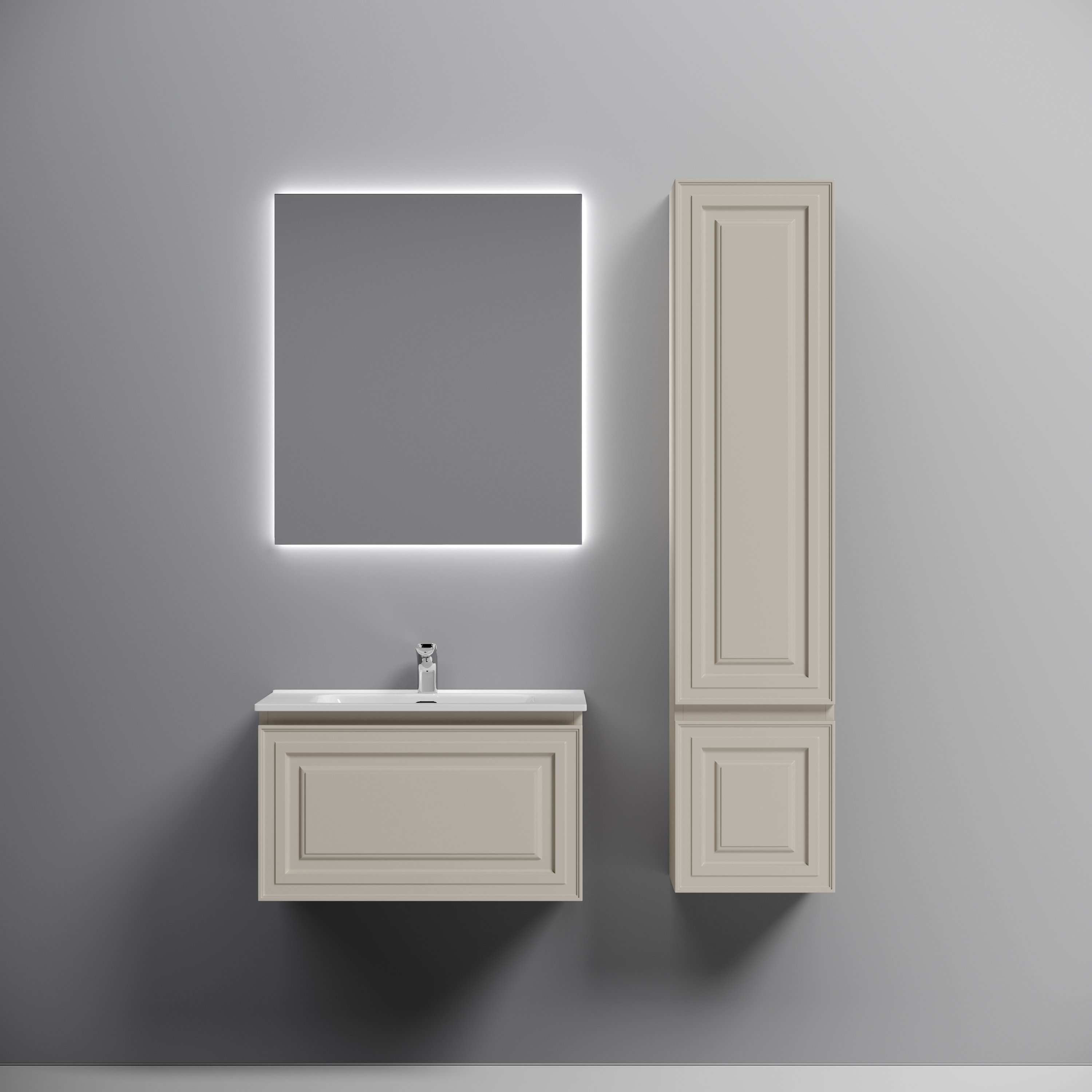 

Мебель для ванной комнаты Sancos Very 70 beige soft, раковина CN7007