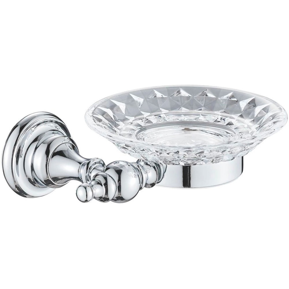 

Мыльница Rose RG11 RG1103 настенная, стеклянная, хром