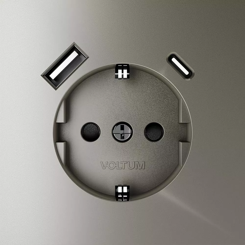 

Розетка с USB, A+C Voltum S70 VLS040504